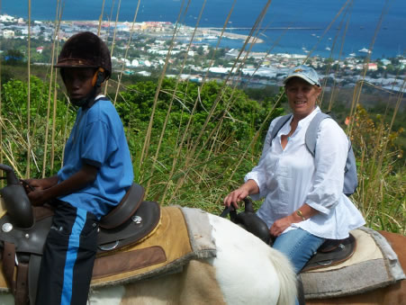 Above Basseterre, St Kitts with my friend Anthea’s son
